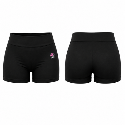 Black Athleisure Shorts Set