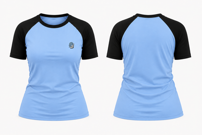 Blue & Black Athleisure Shorts Set